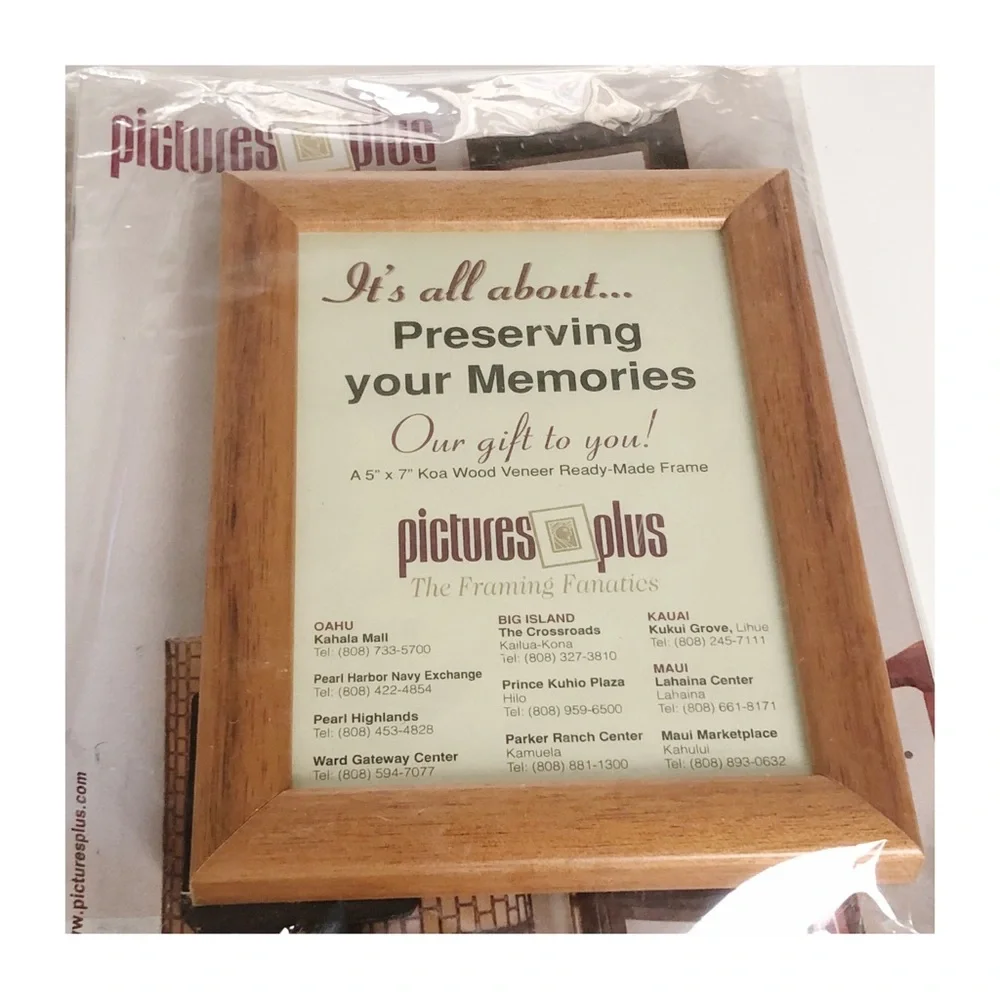 Bundle of Hawaii Koa Picture Frames & Hawaiian Native Treasures Mini Photo Album